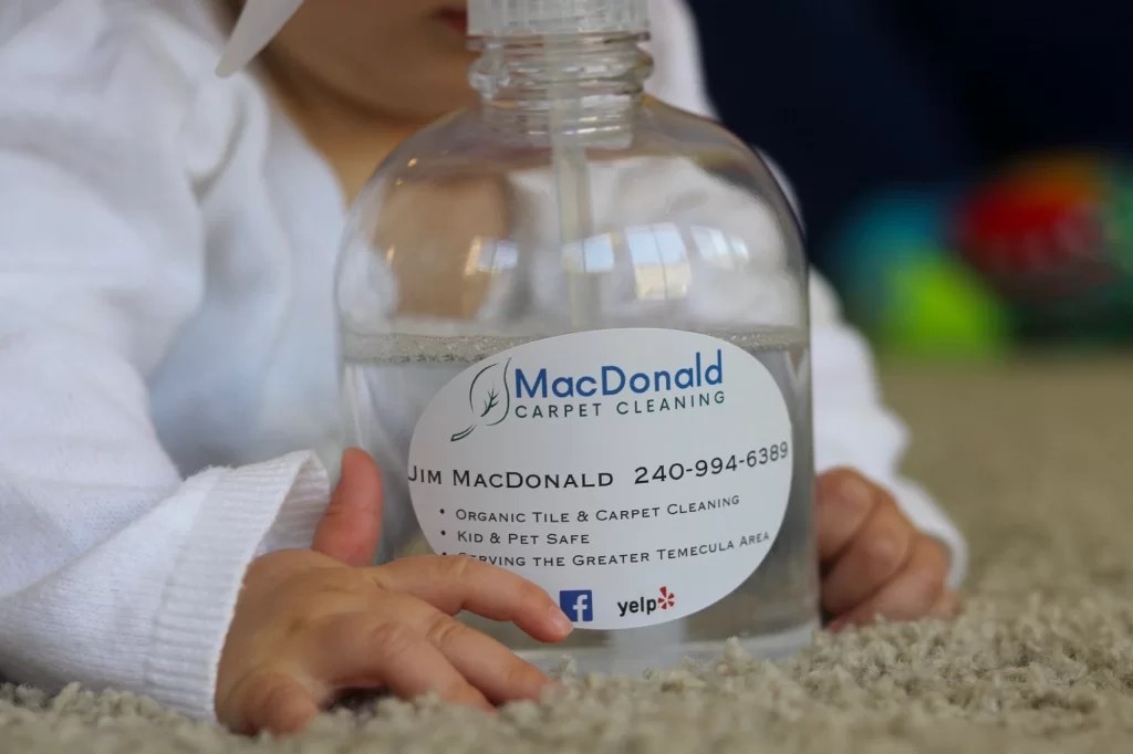 MacDonald Carpet Cleaning plant-based cleaning solution bottle